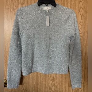 New Banana Republic Silver Shimmer Holiday Sweater